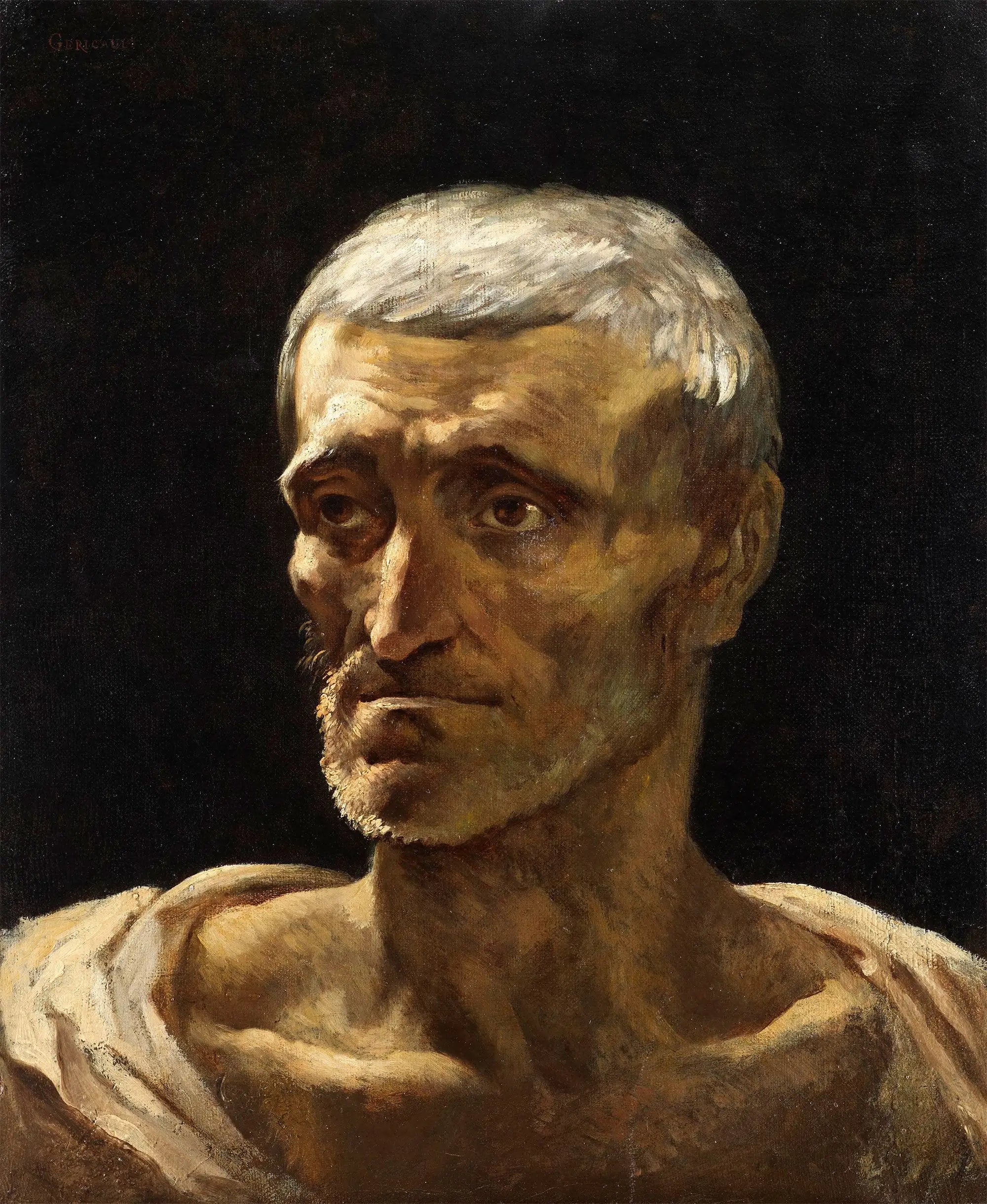 Portrait d'un naufragé - Théodore Géricault image 1 reproduction artisanale de tableau