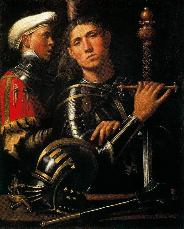 Portrait d'un soldat avec son écuyer - Giorgione