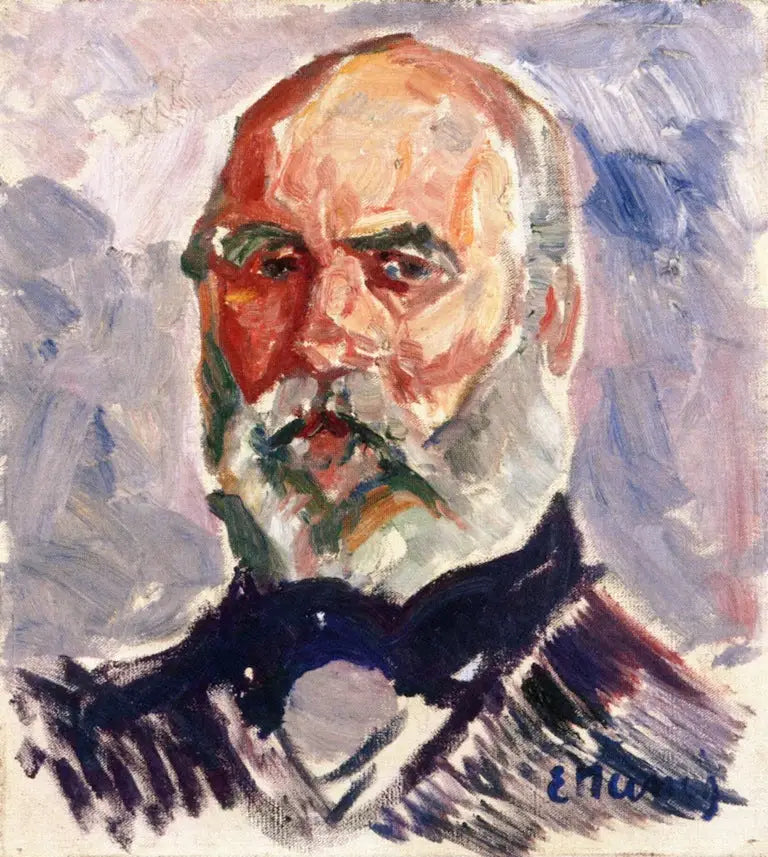 Portrait d'un vieil homme - Edvard Munch image 1 copie de tableau peinte à la main