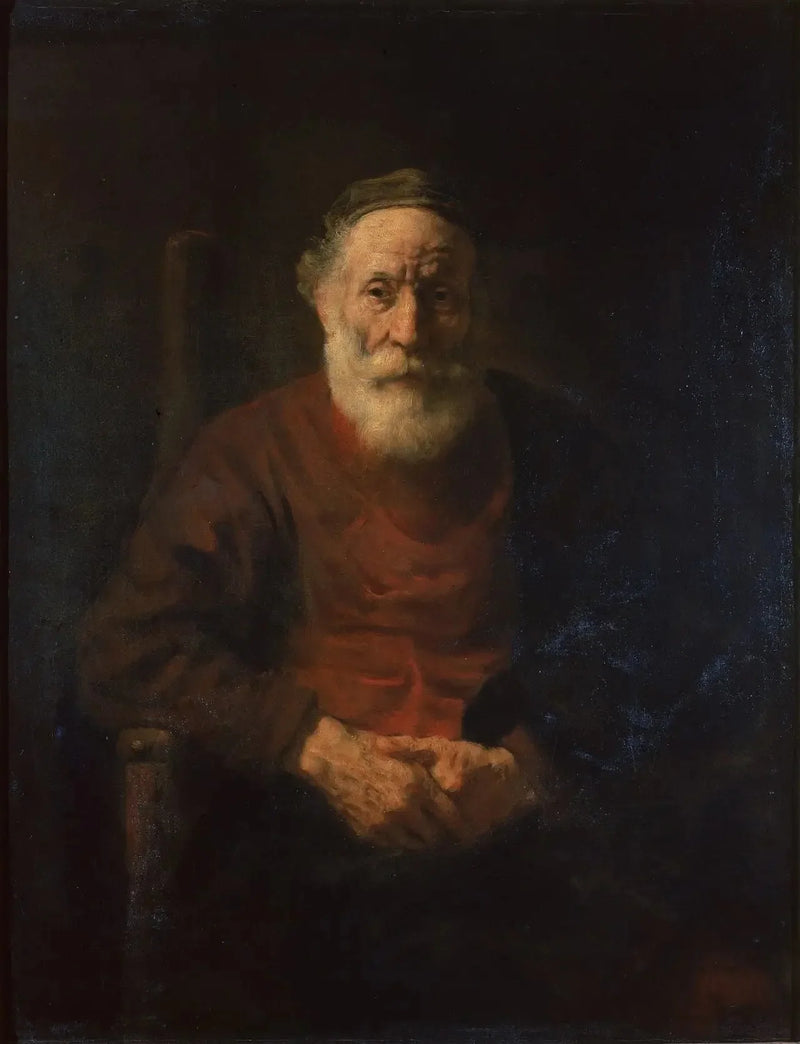 Portrait d'un vieil homme en rouge par Rembrandt - Rembrandt