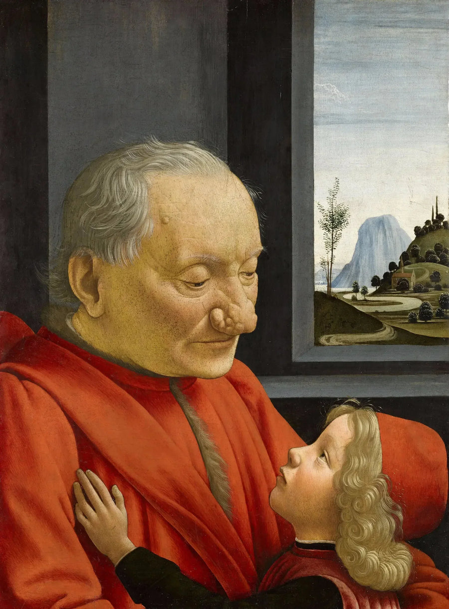 Portrait d'un vieillard et d'un jeune garçon - Domenico Ghirlandaio
