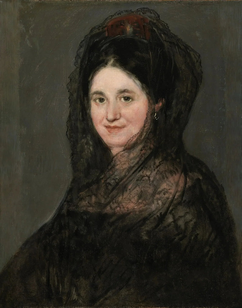 Portrait d'une dame à la mantille noire - Francisco de Goya