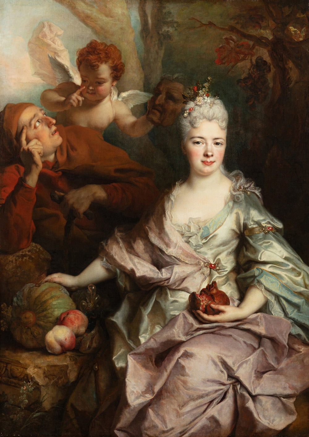 Portrait d'une dame en Pomone - Nicolas de Largillière