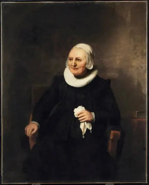 Portrait d'une femme assise avec un mouchoir - Rembrandt
