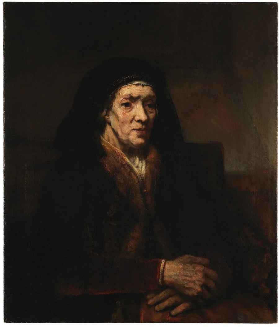 Portrait d'une femme assise, les mains jointes - Rembrandt