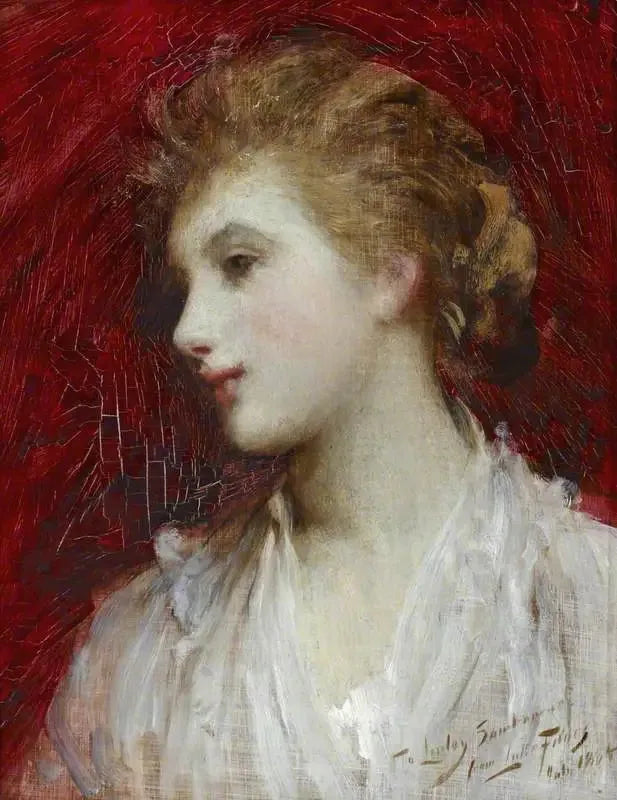 Portrait d'une fille - Luke Fildes