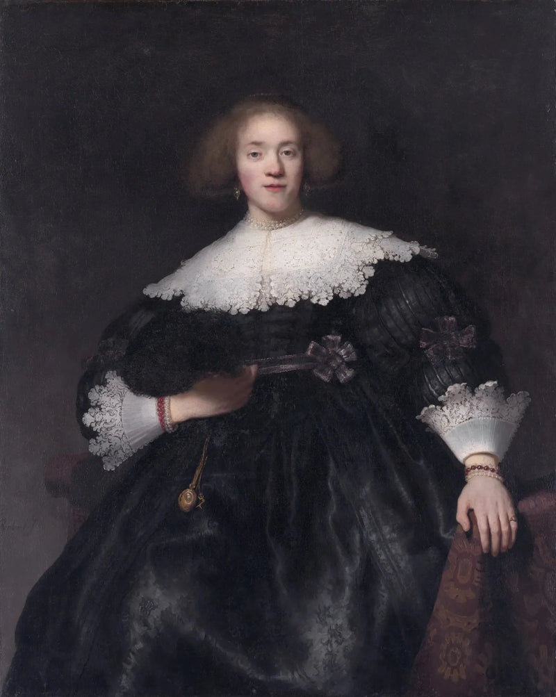 Portrait d'une jeune femme à l'éventail - Rembrandt