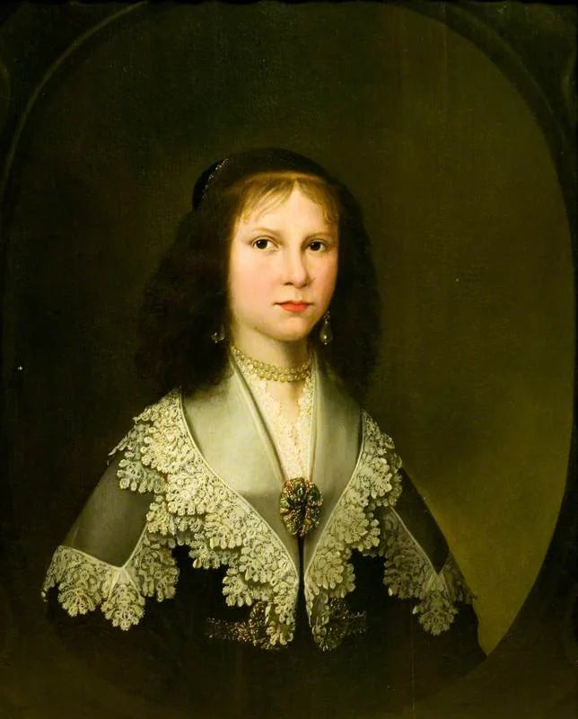Portrait d'une jeune fille portant un col en dentelle - Gerrit van Honthorst