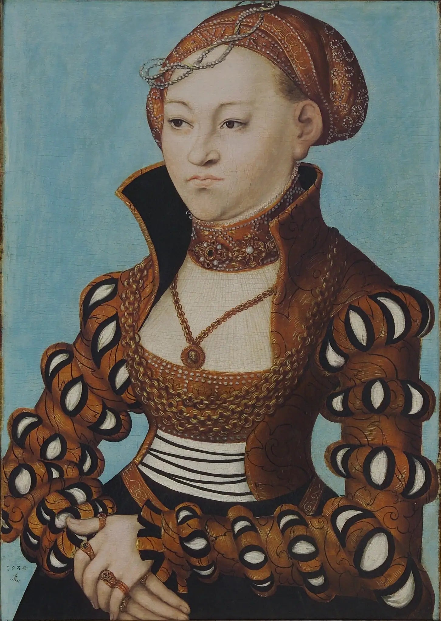 Portrait d'une noble dame saxonne - Lucas Cranach the Elder image 1 copie de tableau peinte à la main