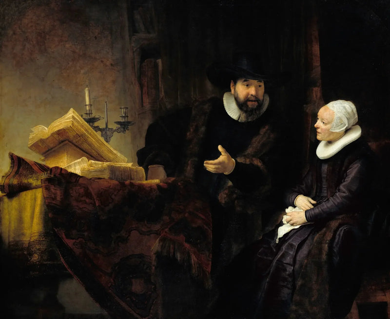 Portrait de Cornelis Claeszoon Anslo et sa femme Aaltje Schouten - Rembrandt