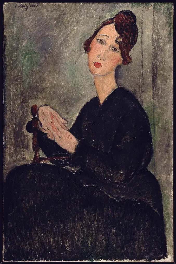 Reproduction du tableau « Portrait de Dédie - Amedeo Modigliani » par Alpha Reproduction en peinture à l’huile