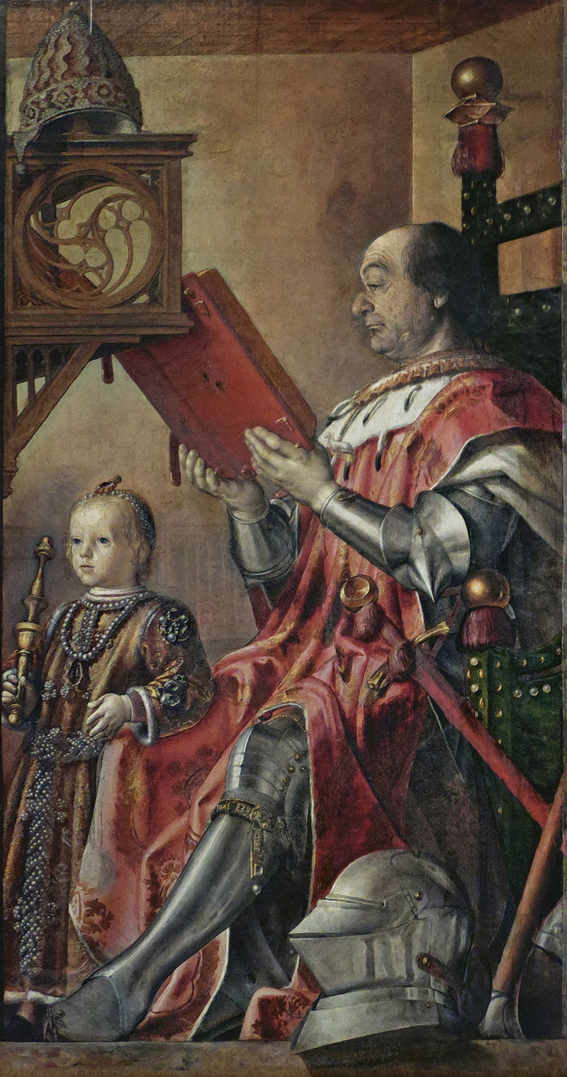 Portrait de Federico da Montefeltro et fils Guidobaldo - Pedro Berruguete