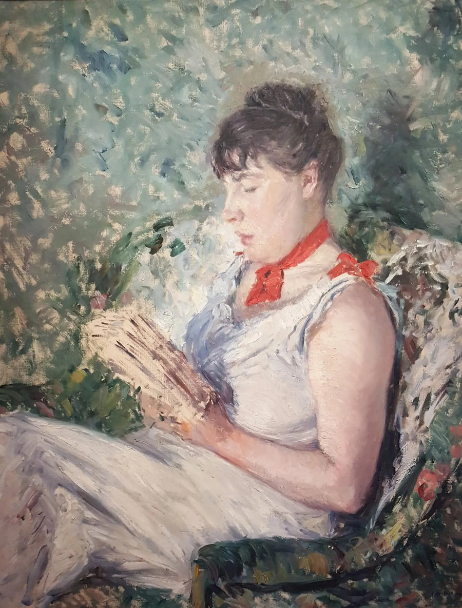 Portrait de femme assise, lisant - Gustave Caillebotte