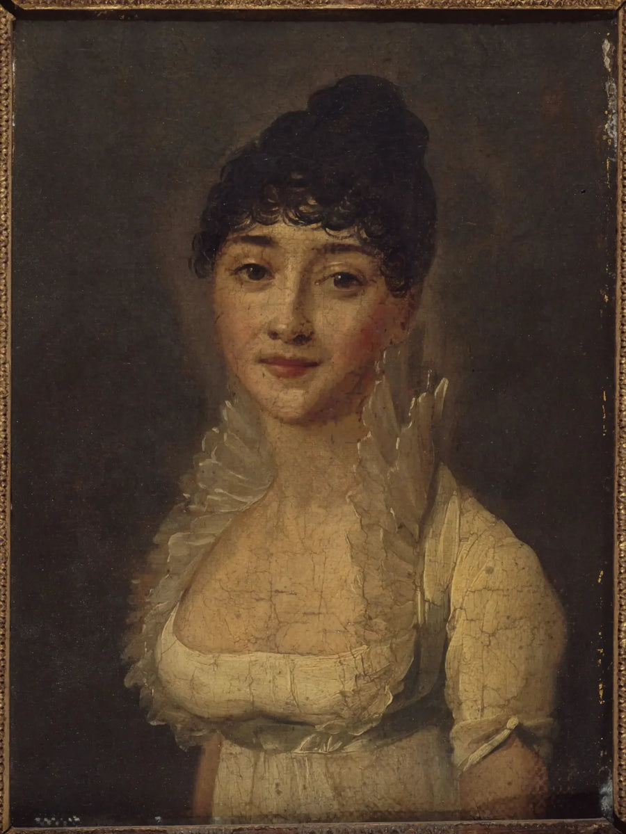 Portrait de femme en robe blanche - Louis-Léopold Boilly