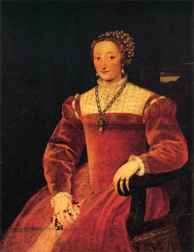 Portrait de Giulia Varano - Titian image 1 copie peinte à la main à l’huile