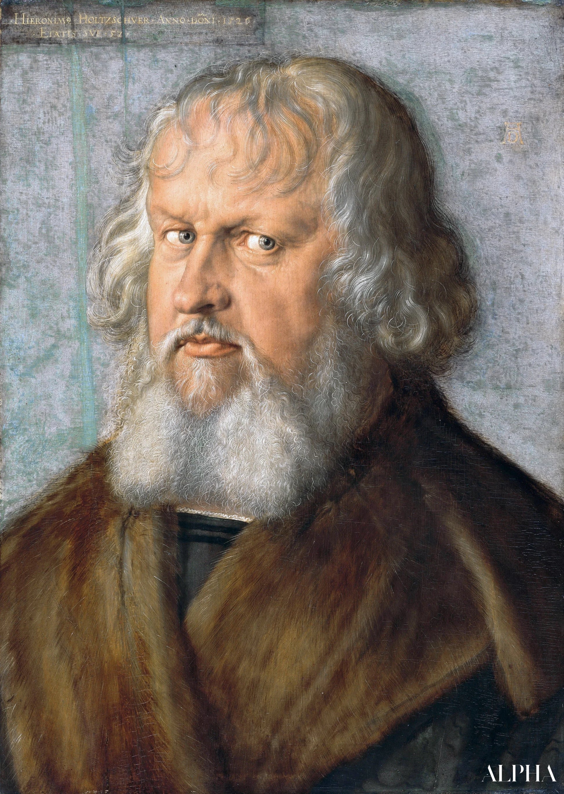 Reproduction du tableau « Portrait de Hieronymus Holzschuher - Albrecht Dürer » par Alpha Reproduction en peinture à l’huile