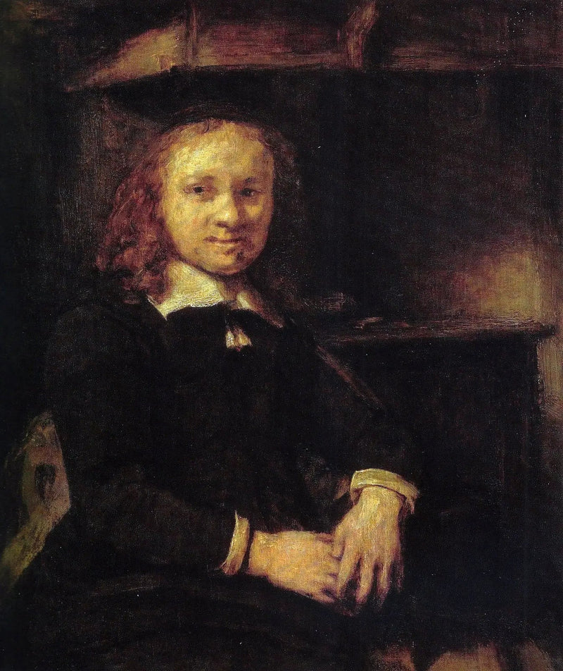 Portrait de Jan Boursse, assis près d'un poêle - Rembrandt