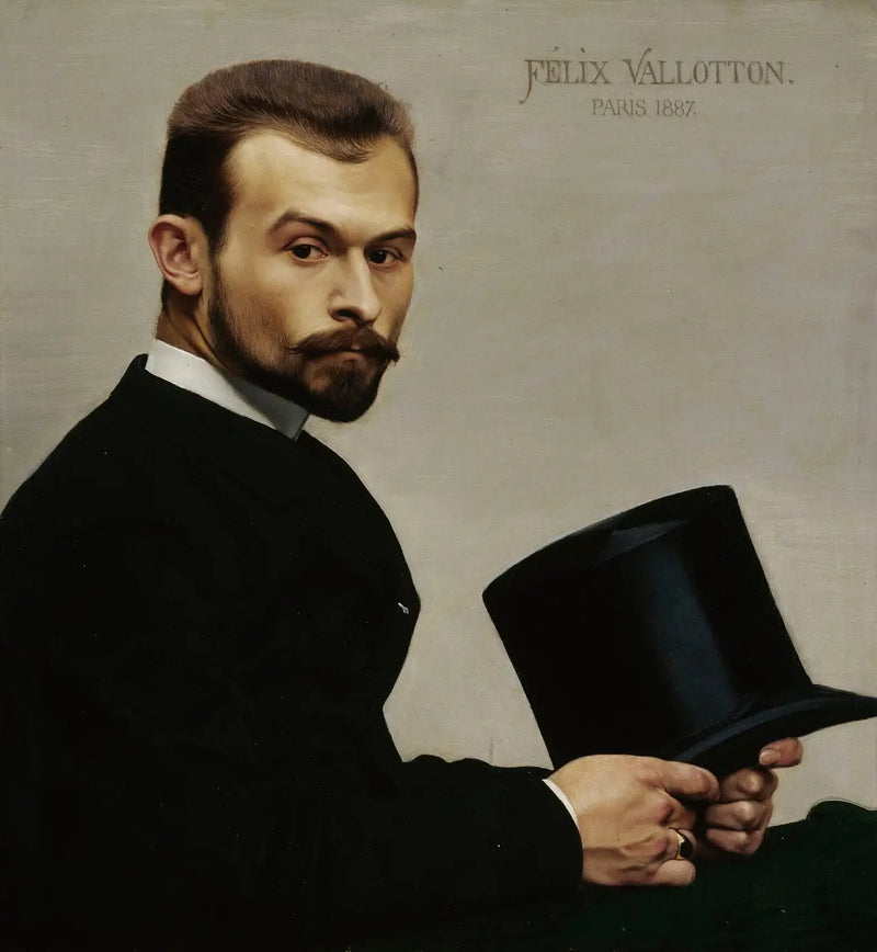 Portrait de Jasinski tenant son chapeau - Félix Vallotton