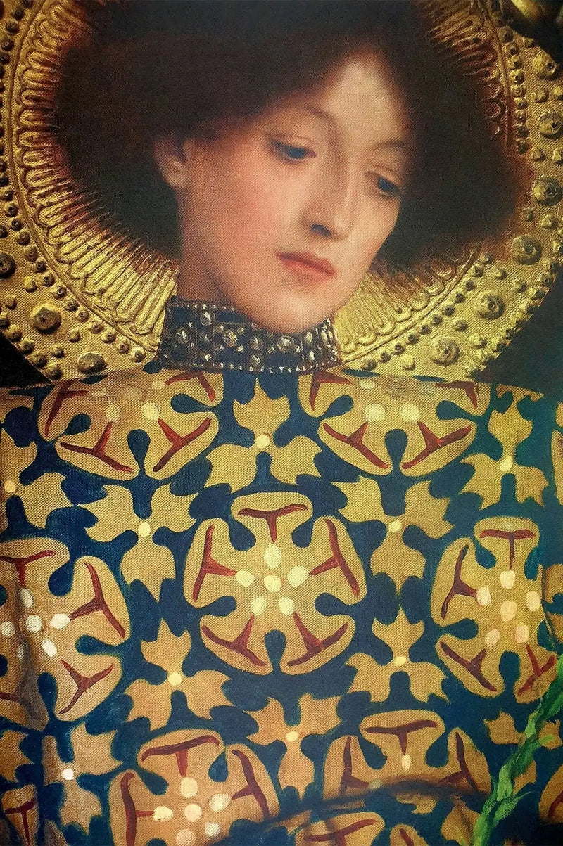 👑 Portrait de Jeune Femme (Détail d’Allégorie de la Sculpture) – Gustav Klimt (1889)