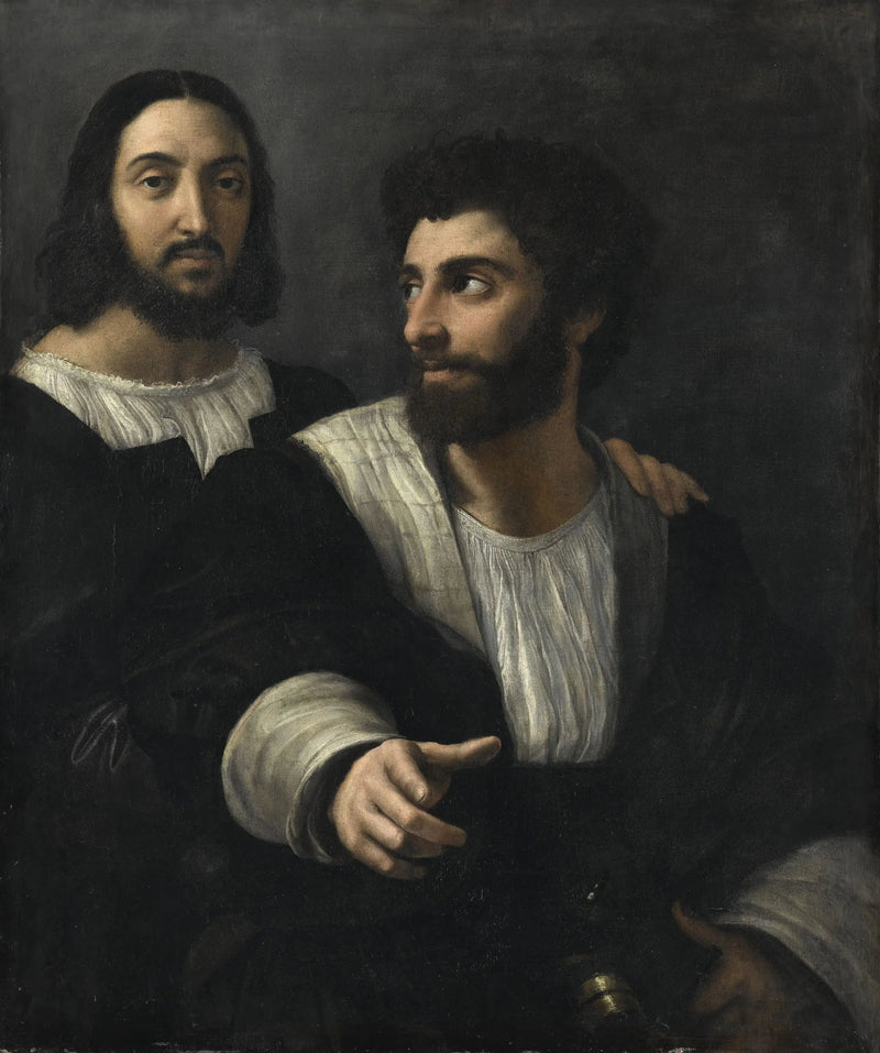 Portrait de l'artiste avec un ami - Raphaël Sanzio