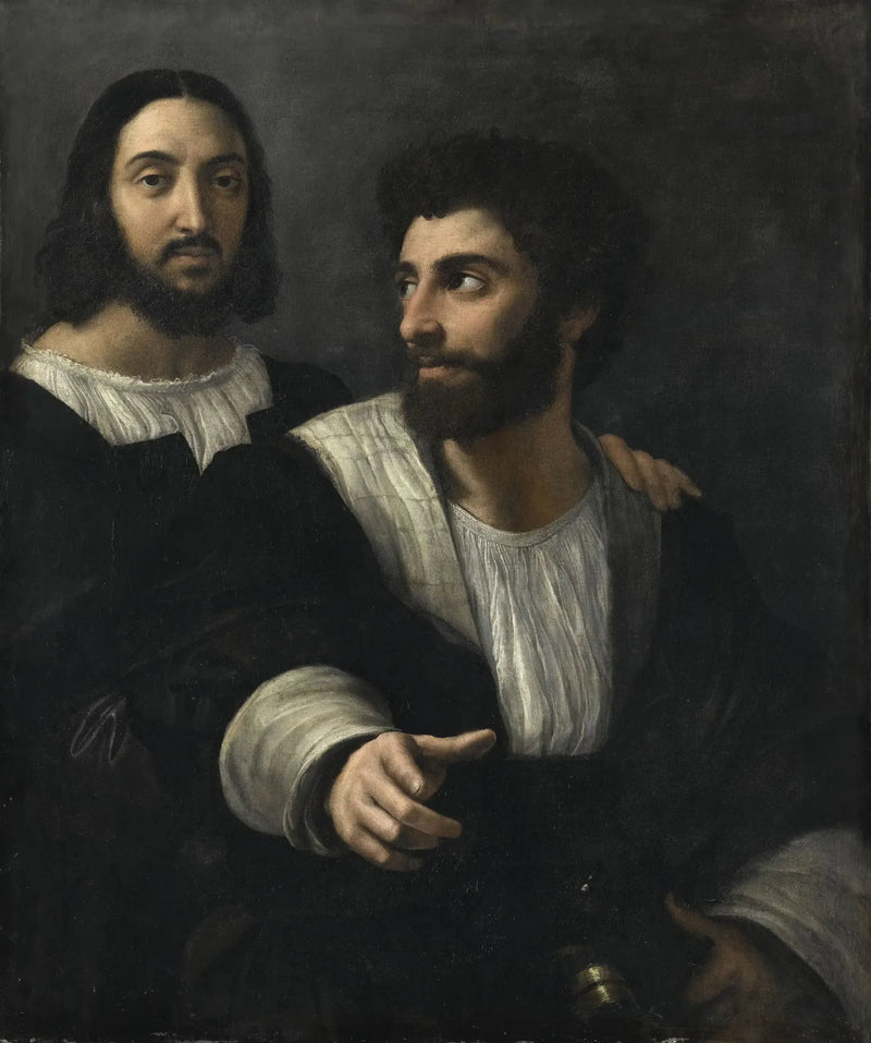 Portrait de l'artiste avec un ami - Raphaël Sanzio