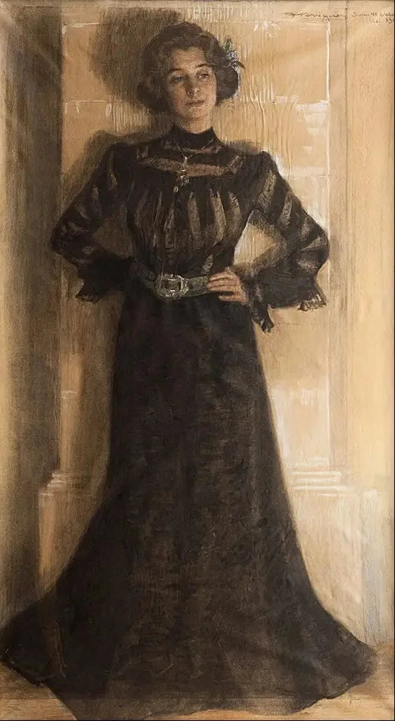 Portrait de l'épouse de l'artiste : Marie Kröyer - Peder Severin Krøyer