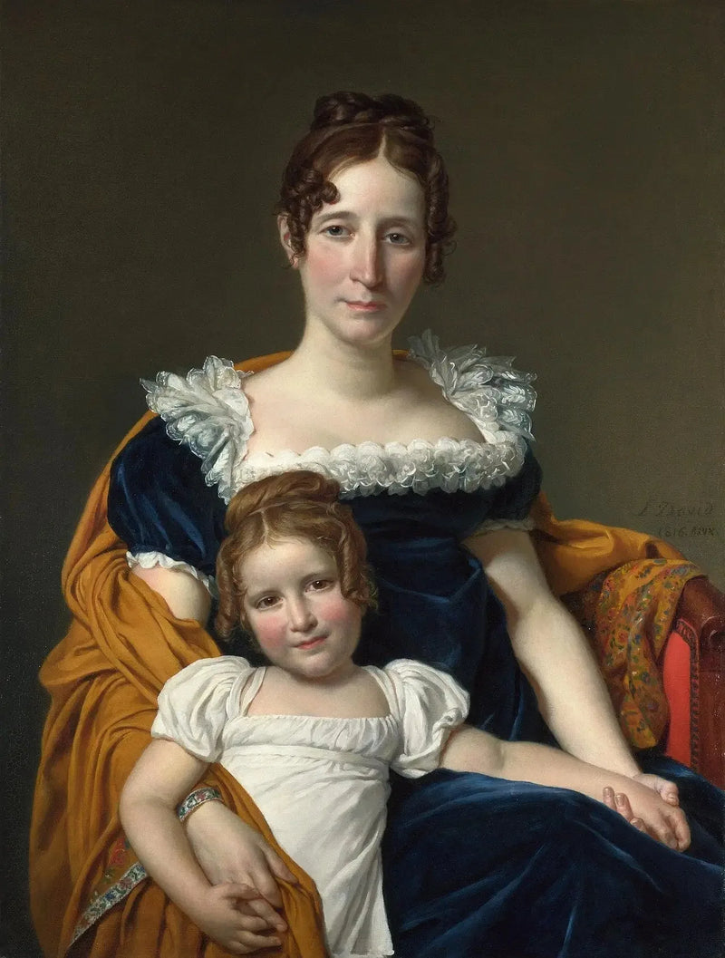 Portrait de la Comtesse Vilain XIIII et de sa fille Louise - Jacques-Louis David