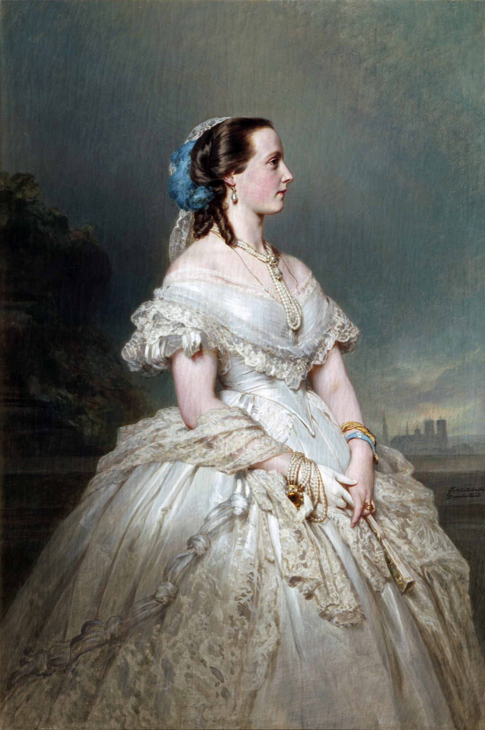 Portrait de la reine Marie Henriette - Franz Xaver Winterhalter