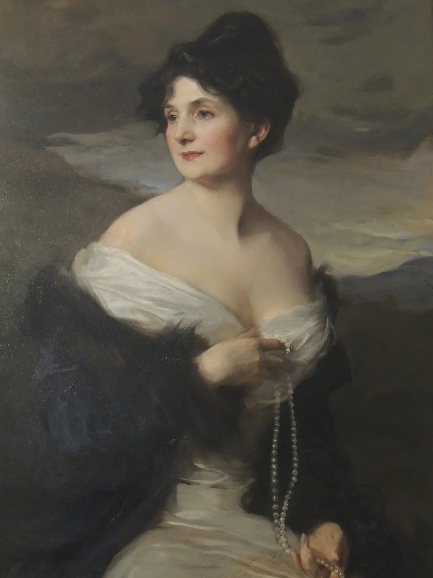 Portrait de la Vicomtesse de Fontenay (1870-1952), femme de l'ambassadeur de France - Philip de László image 1 reproduction d’œuvre d’art à l’huile