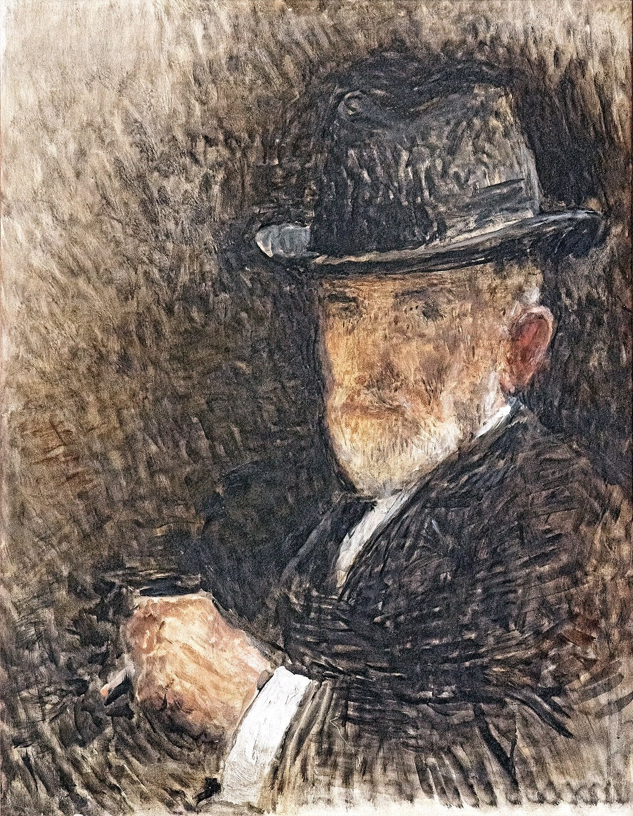 Portrait de l'artiste au chapeau - Léon Bonnat