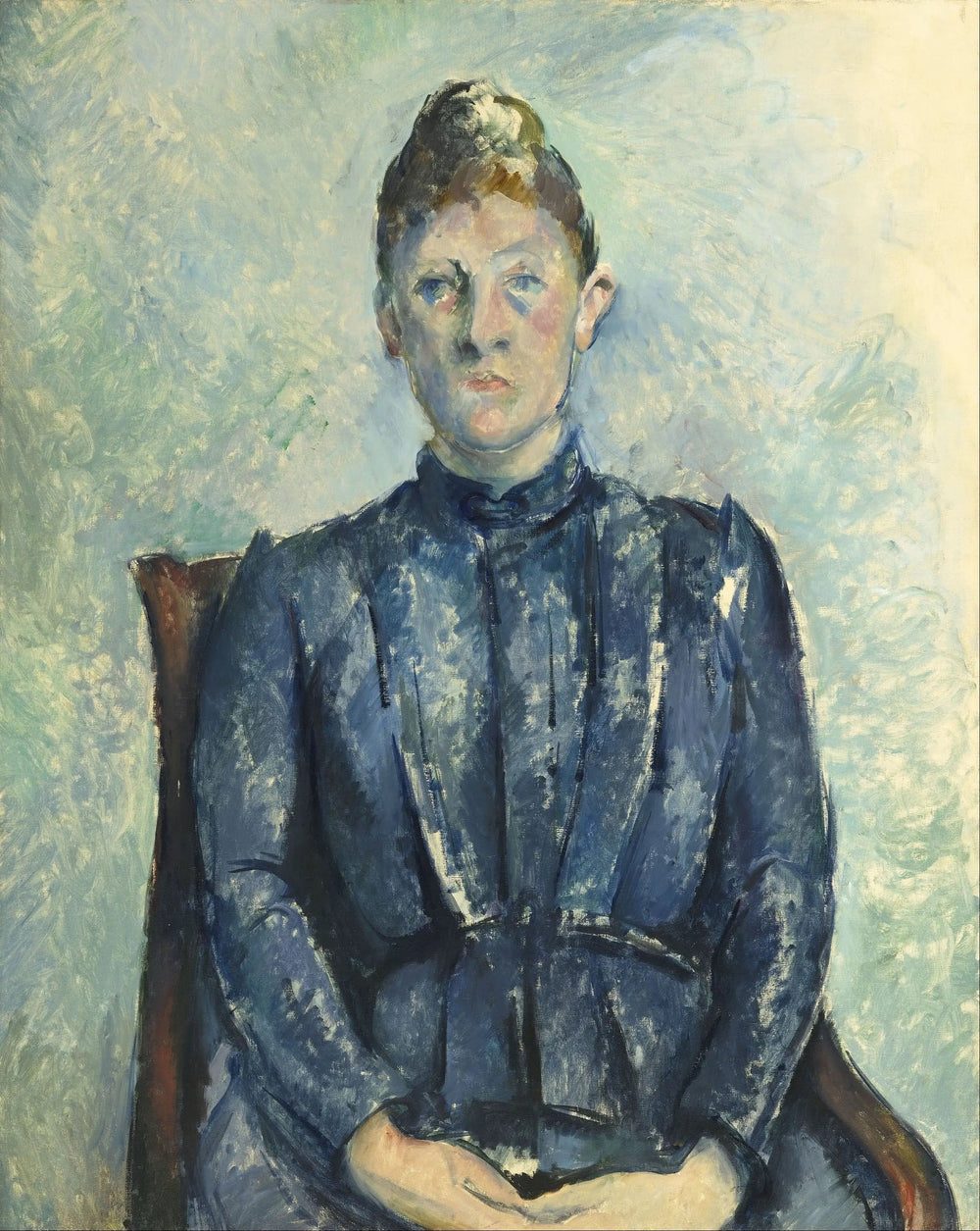 Reproduction du tableau « Portrait de Madame Cézanne - Paul Cézanne » par Alpha Reproduction en peinture à l’huile