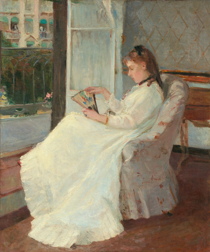 Portrait de Madame Pontillon dit aussi Jeune femme à sa fenêtre - Berthe Morisot