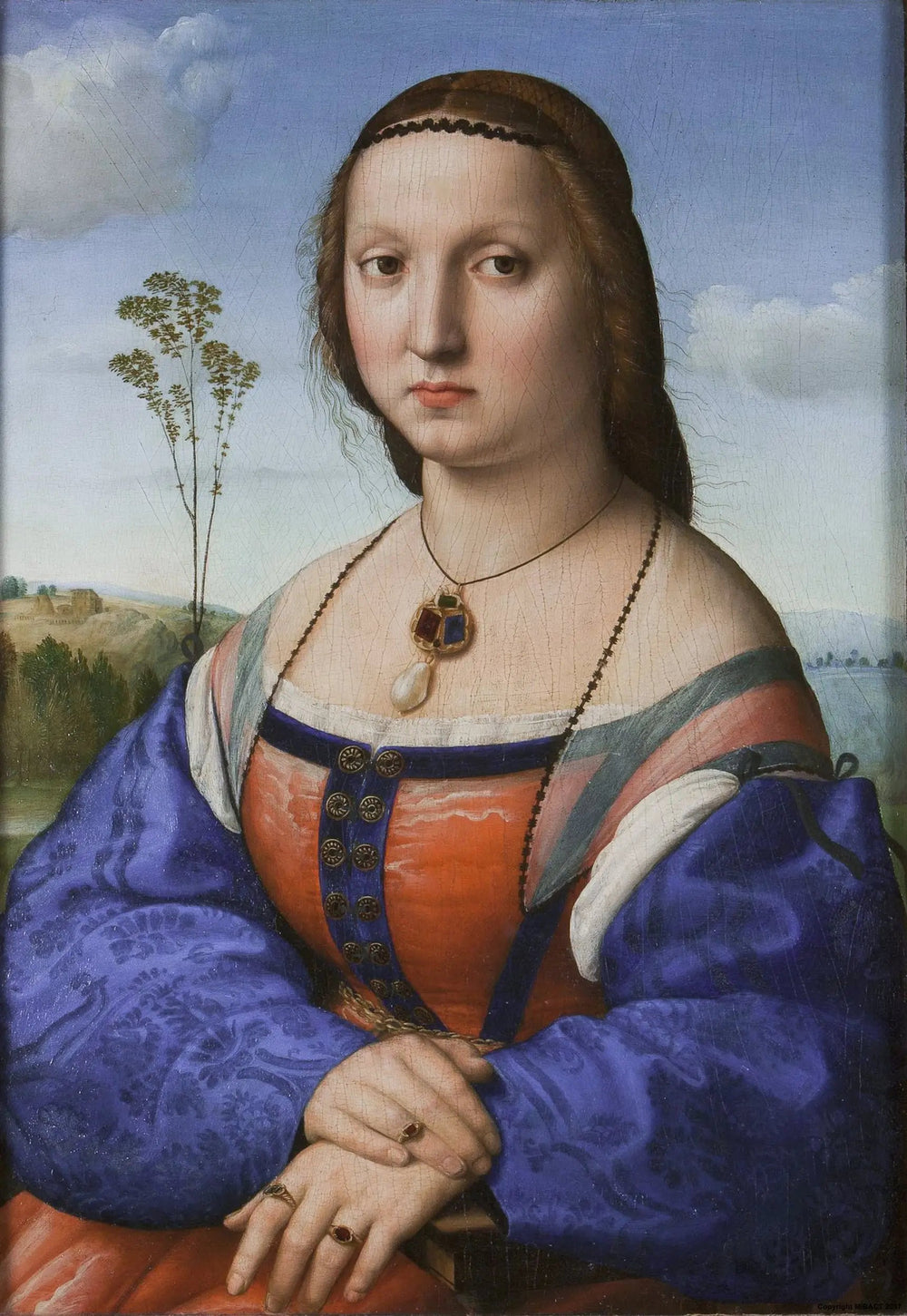 Portrait de Maddalena Doni - Raphaël Sanzio image 1 reproduction d’œuvre d’art à l’huile