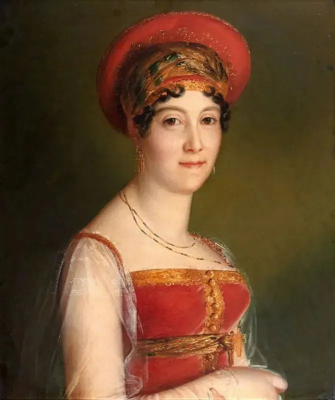 Portrait de mademoiselle Mars en costume moscovite - François Gérard image 2 reproduction artisanale de tableau