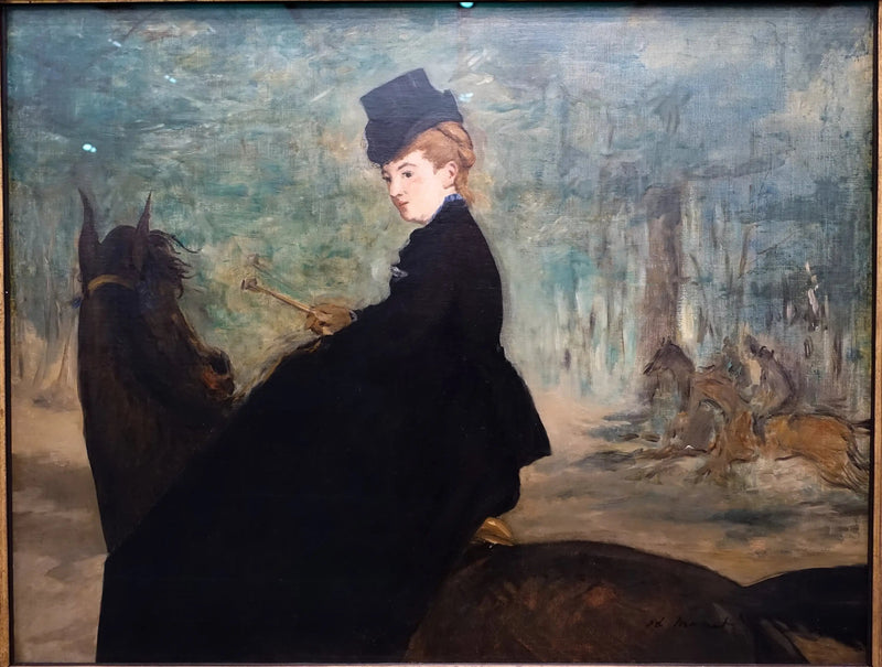Portrait de Marie Lefébure à cheval - Édouard Manet