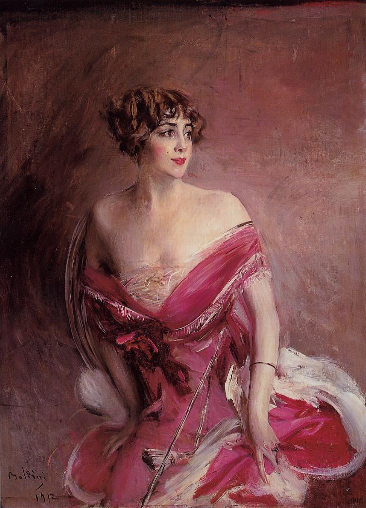 Portrait de Mlle. de Gillespie, La Dame de Biarritz - Giovanni Boldini