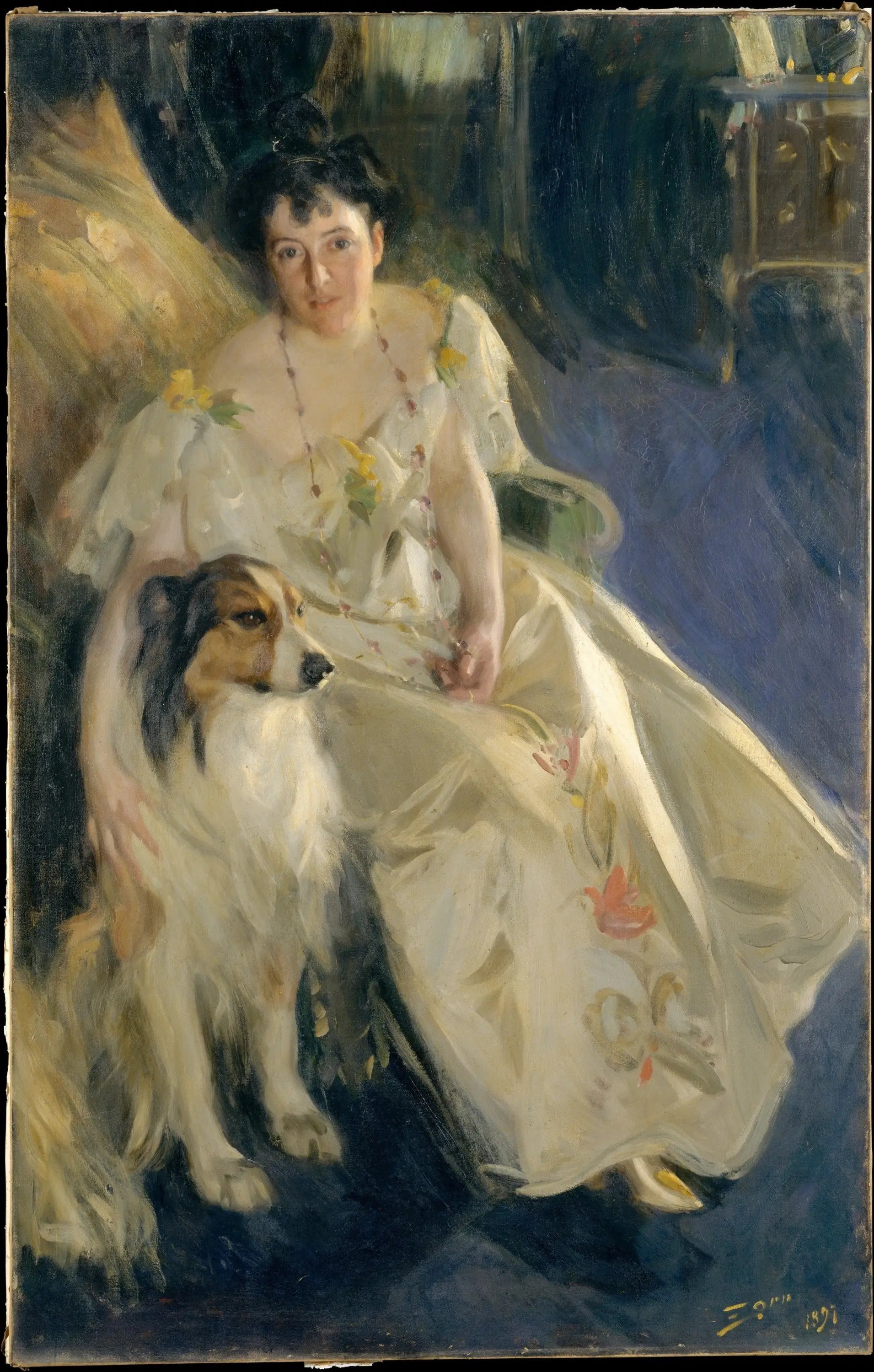 Portrait de Mme Bacon - Anders Zorn image 1 copie peinte à la main à l’huile