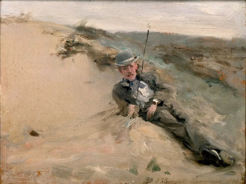 Portrait de Ralph Curtis sur la plage de Scheveningen - John Singer Sargent