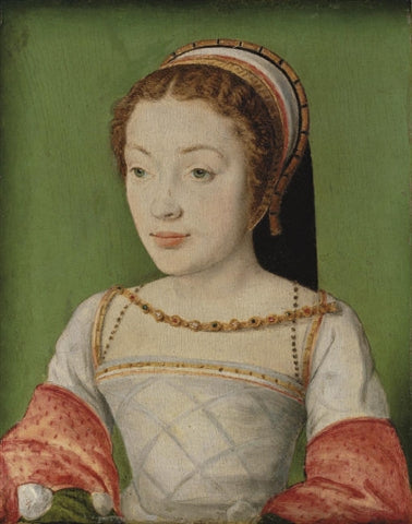Portrait de Renée de France (1510-1574) - Corneille de Lyon image 1 tableau peint à l’huile sur toile