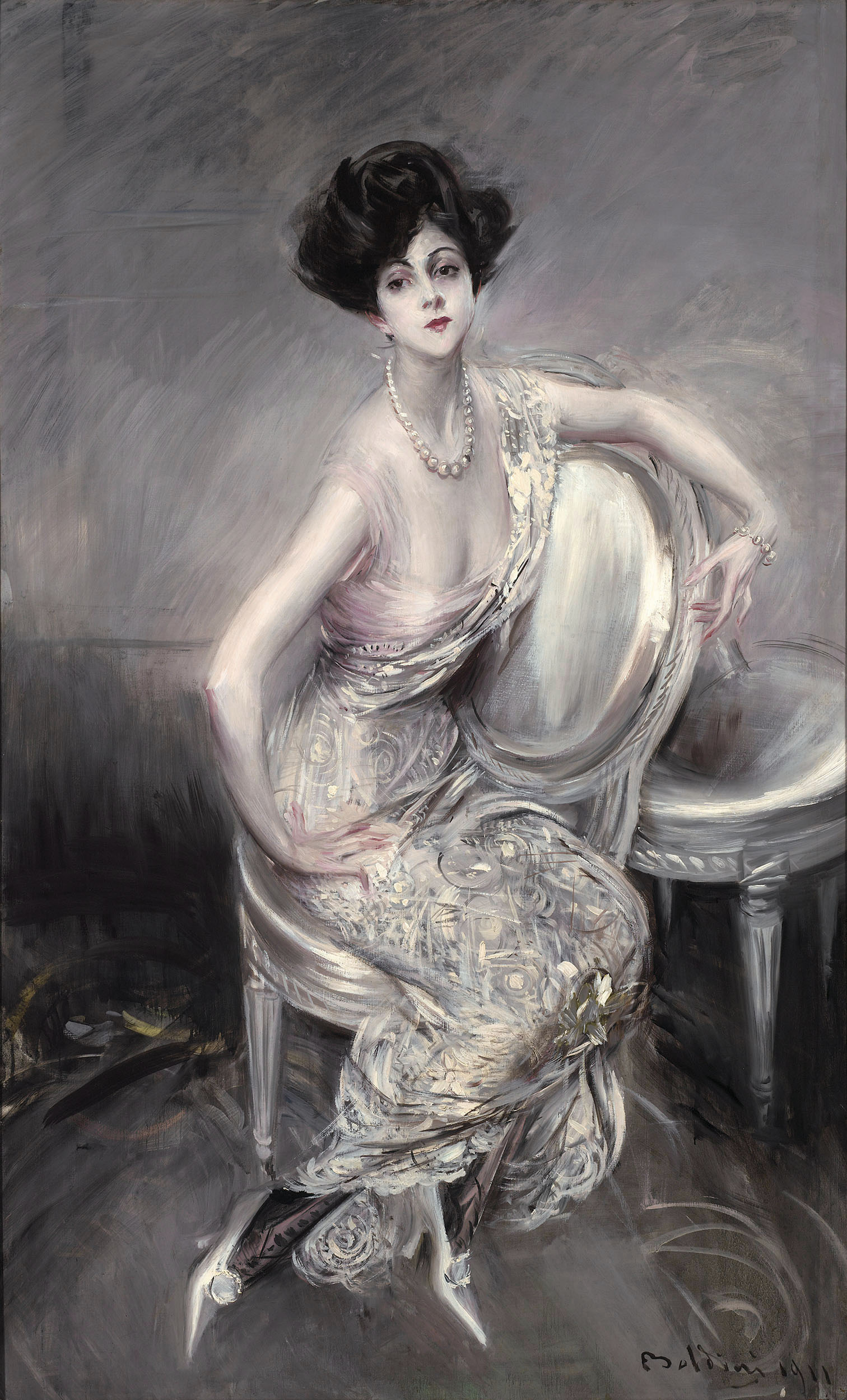 Portrait de Rita de Acosta Lydig assise - Giovanni Boldini