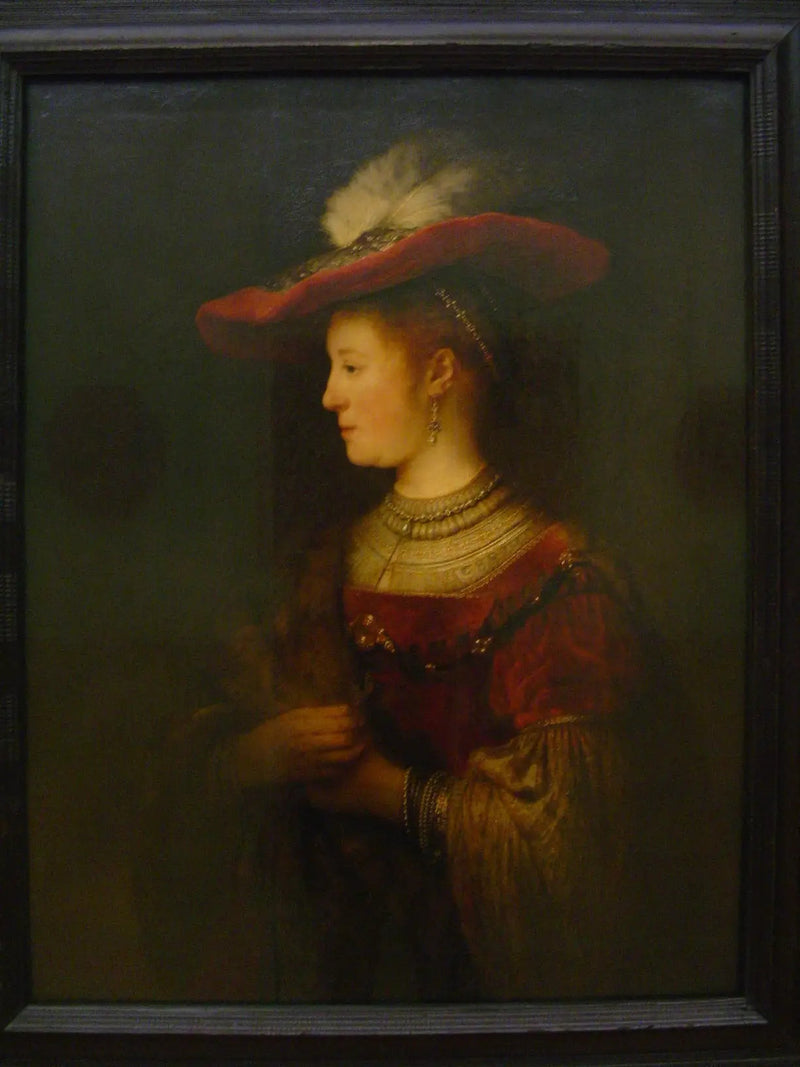 Portrait de Saskia avec un chapeau - Rembrandt