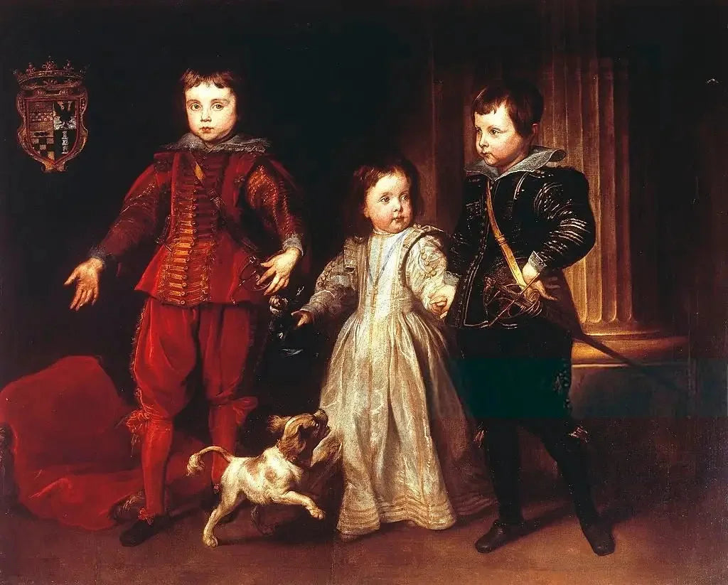 Portrait de trois enfants de la famille Spinola - Antoine van Dyck image 1 tableau peint à l’huile sur toile