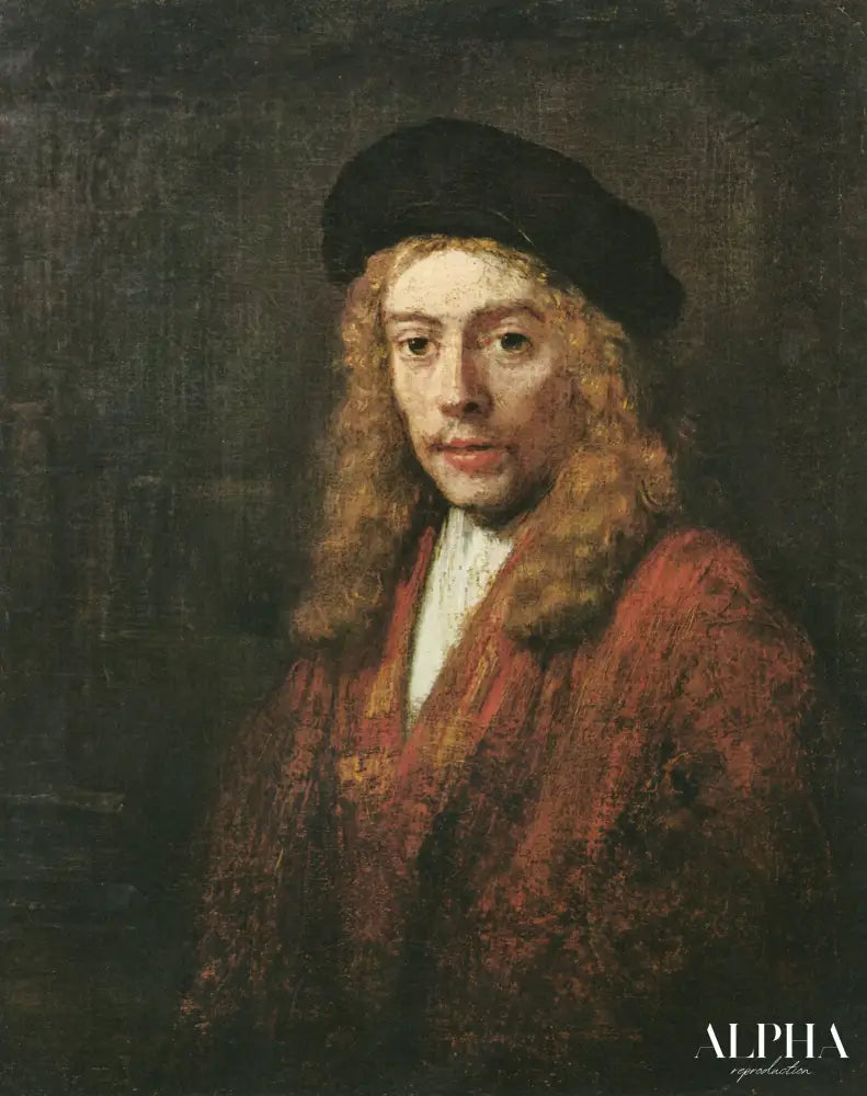 Portrait de un jeune homme - Rembrandt van Rijn - Reproductions de tableaux et peintures haut de gamme