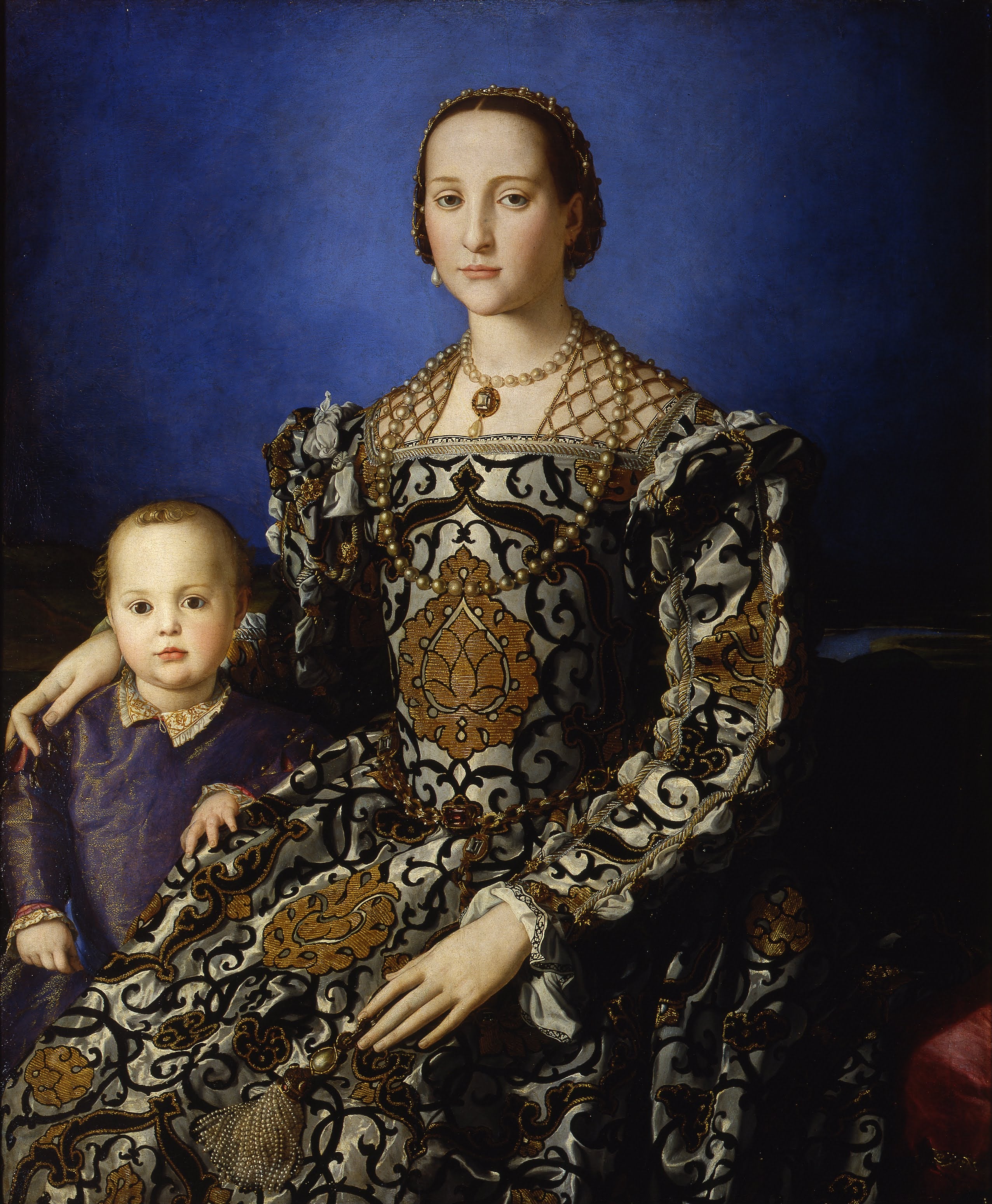 Portrait d'Éléonore de Tolède et son fils Giovanni de Médicis - Bronzino