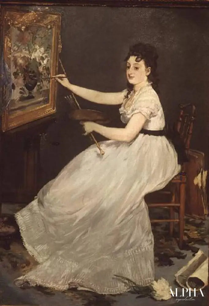 Portrait d'Eva Gonzales - Edouard Manet - Reproductions de tableaux et peintures haut de gamme