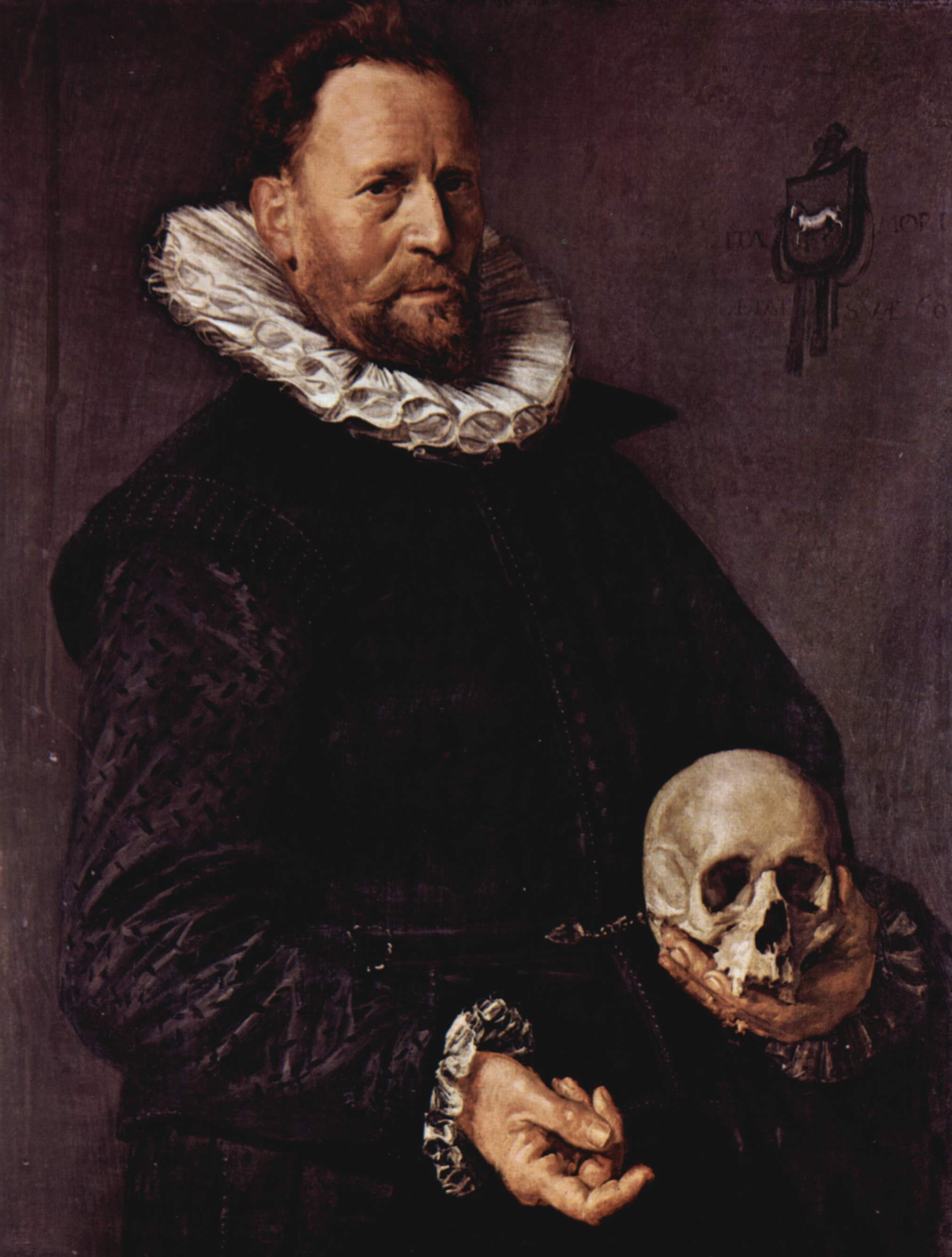 Portrait d'homme tenant un crâne - Frans Hals
