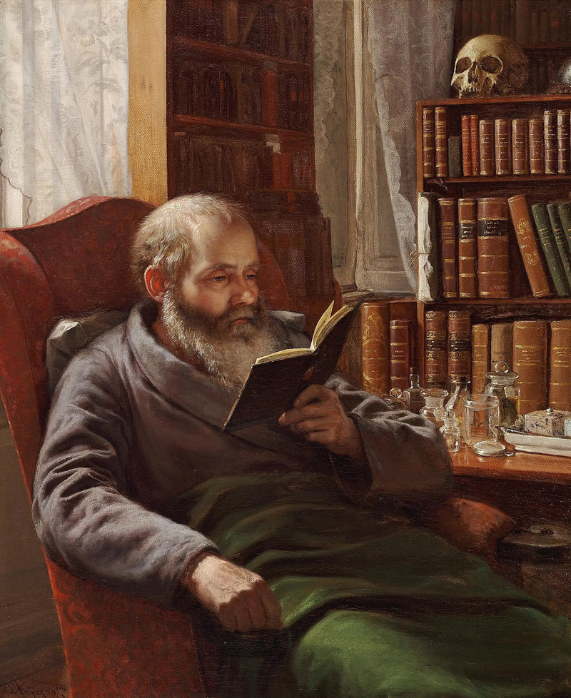 Portrait du père adoptif de l'artiste, le zoologue et professeur Henrik Nicolai Krøyer - Peder Severin Krøyer