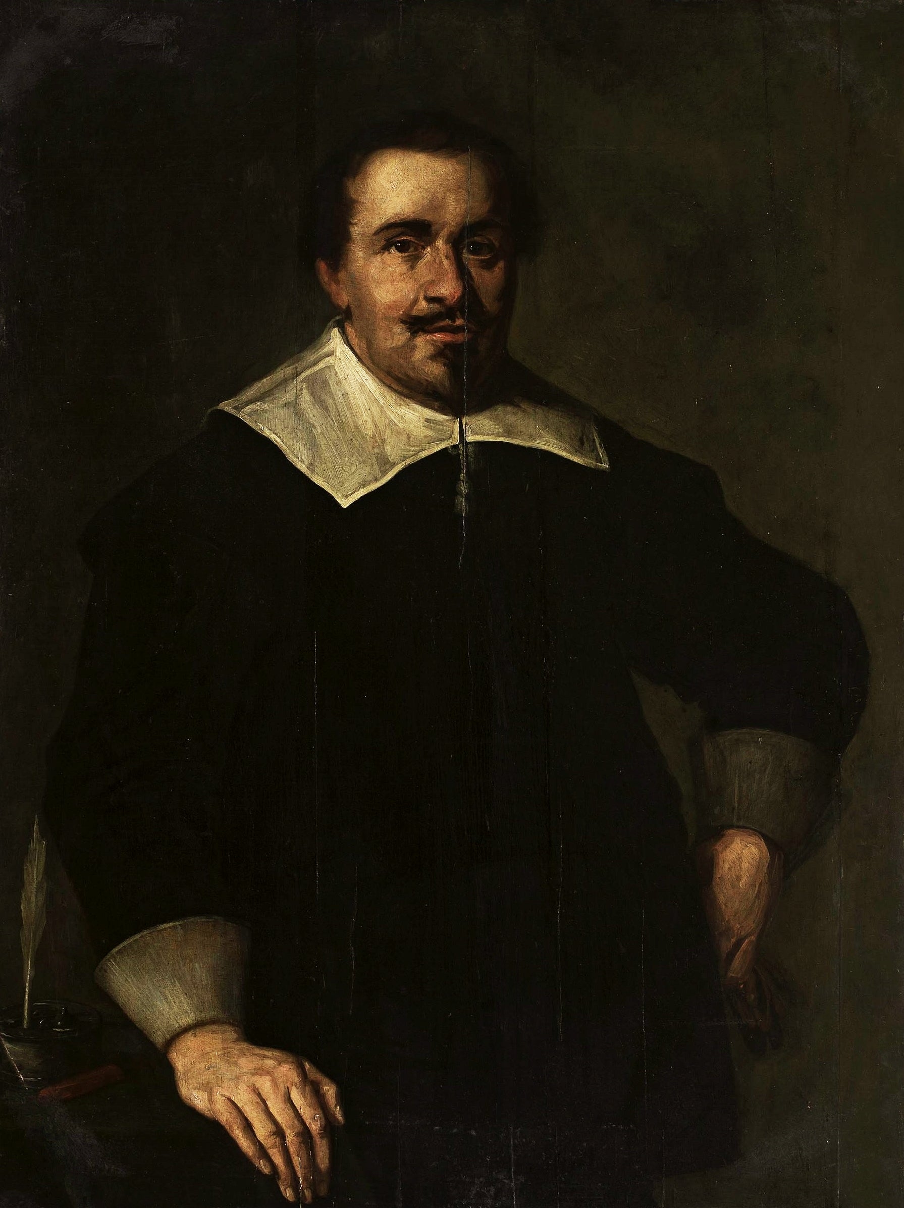 Portrait d'un homme de 39 ans avec un encrier. - Frans Hals