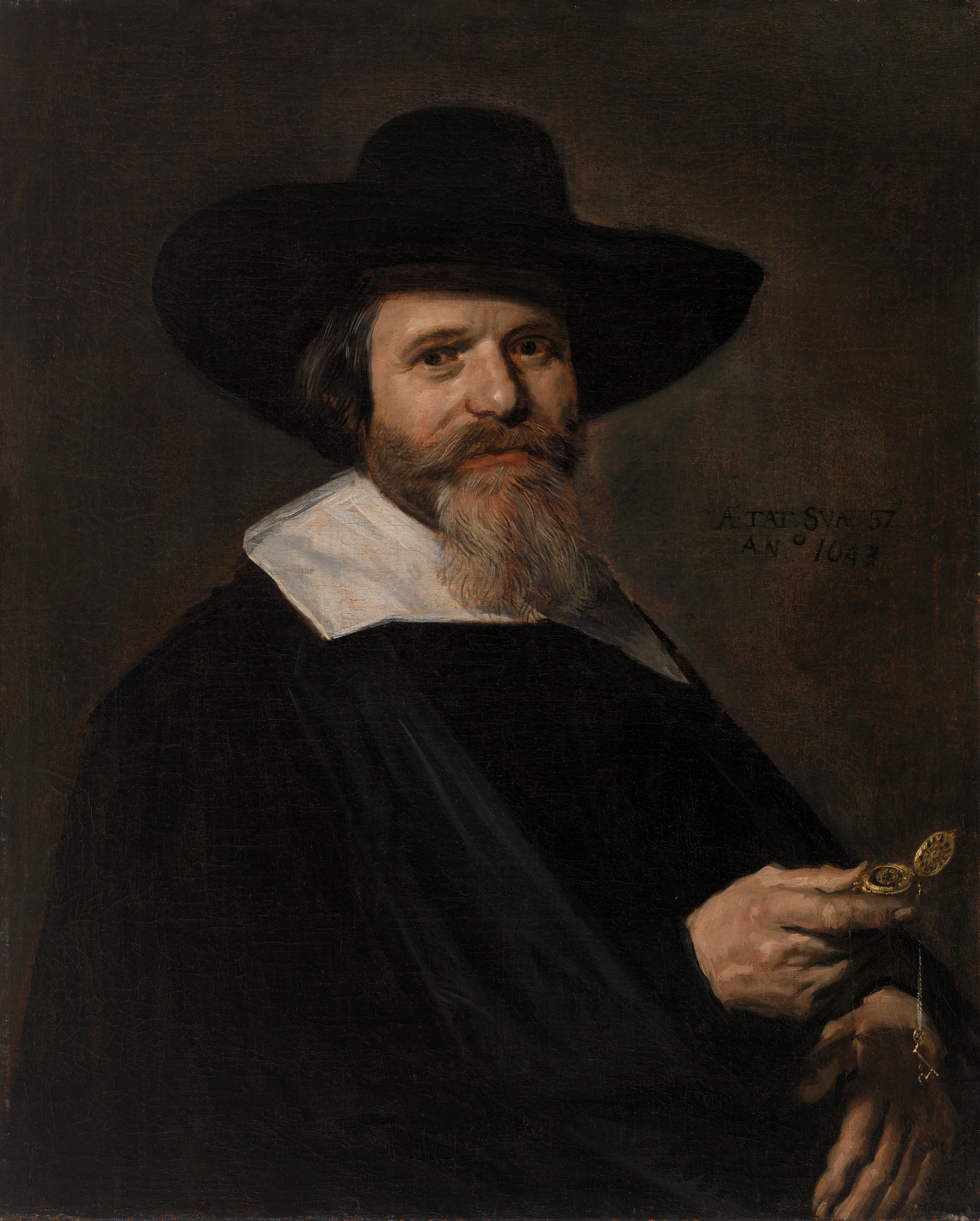 portrait d'un homme inconnu avec une montre - Frans Hals