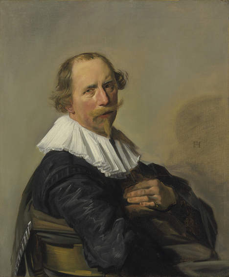 Portrait d'un homme penché sur le dossier d'une chaise - Frans Hals